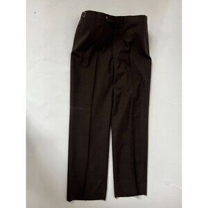 Vintage Higgins Slacks Brown Dress Pants Size 36 Mens Adjustable Waist Classic S